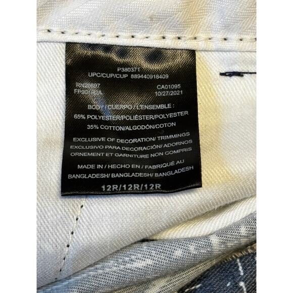 Dickies Regular Fit Cuffed Straight Leg Pant Sz 12R Blue Casual Work Streetwear - Picture 8 of 9